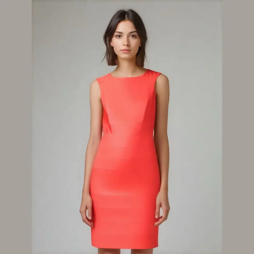 Antonio Melani - Sleeveless Sheath Dress in Coral - Picture 1 of 9